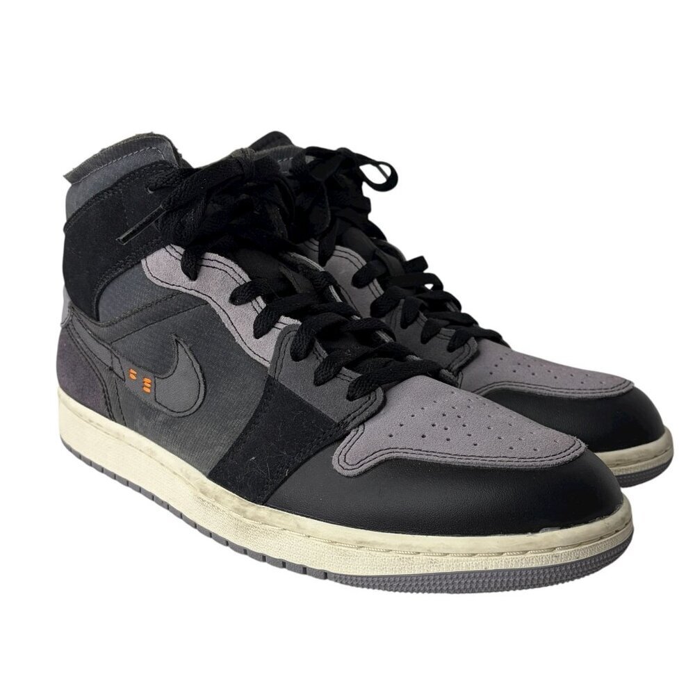 Nike Air Jordan 1 Mid SE Craft DM9652 Black Grey Mens Size 10.5